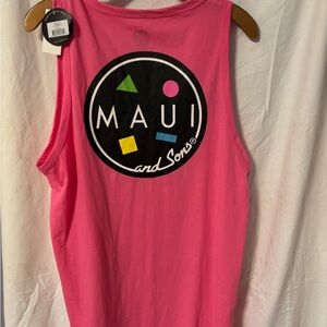 Maui and Sons Bright Pink Sleeveless Top